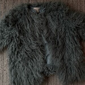 H&M Dark Gray Faux Fur Jacket